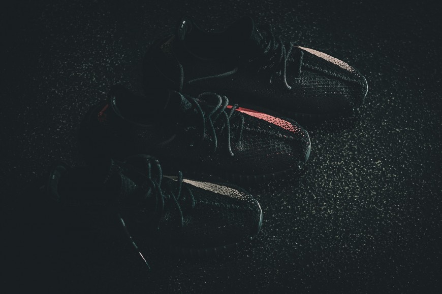 Authentic Adidas yeezy boost 350 v2 black red For Cheap