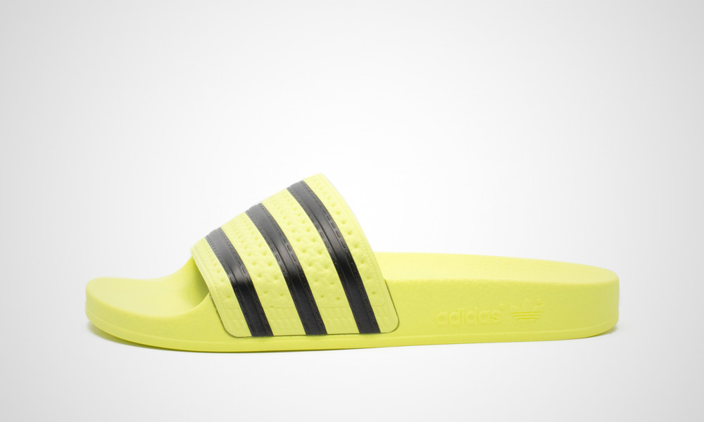 adidas neon flip flops