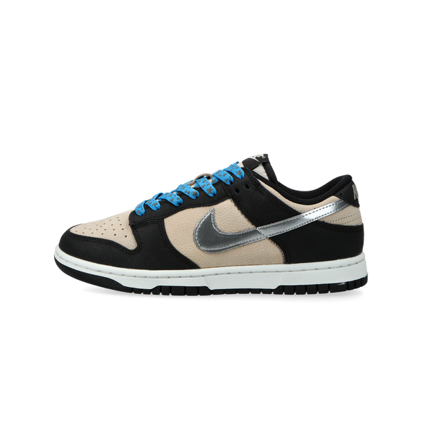 dunk low black white white laces