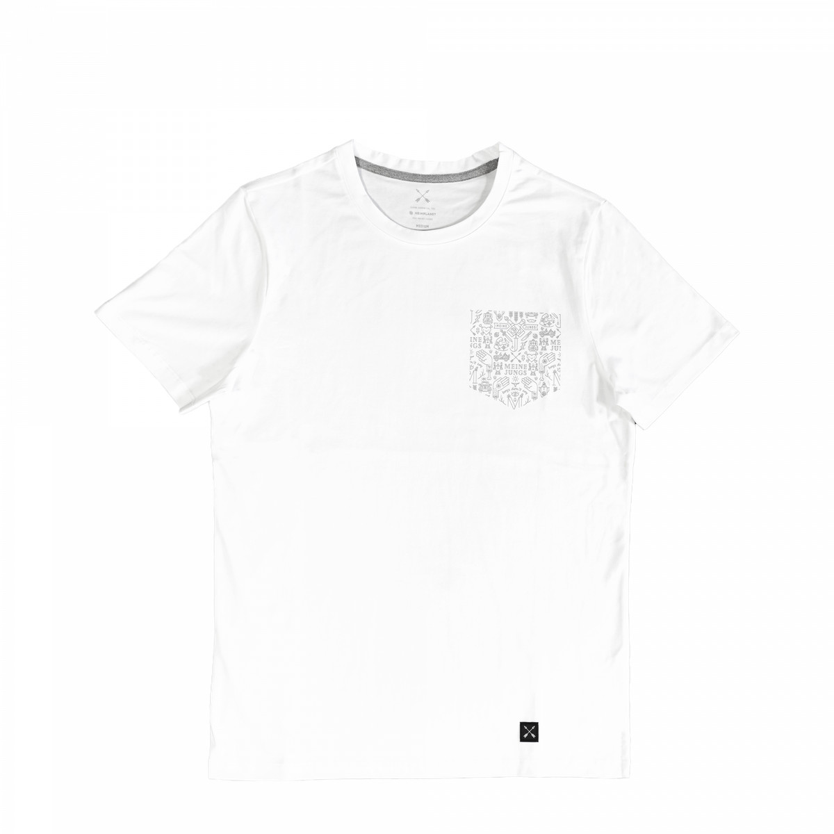 MEINE JUNGS x Heimplanet "Pocket" T-Shirt weiß M - T-Shirts & Tops
