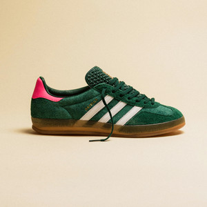 Gazelle Indoor  (collegiate green / white / lucid pink)