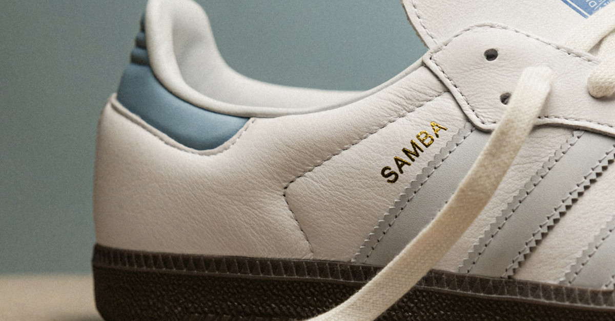 Adidas Samba OG wei Hellblau 43einhalb Sneaker Store