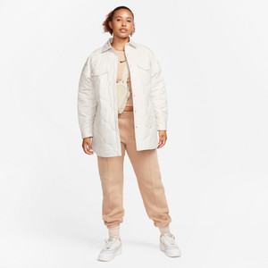 Womens Quilted Trench Jacket ( light orewood / sail)