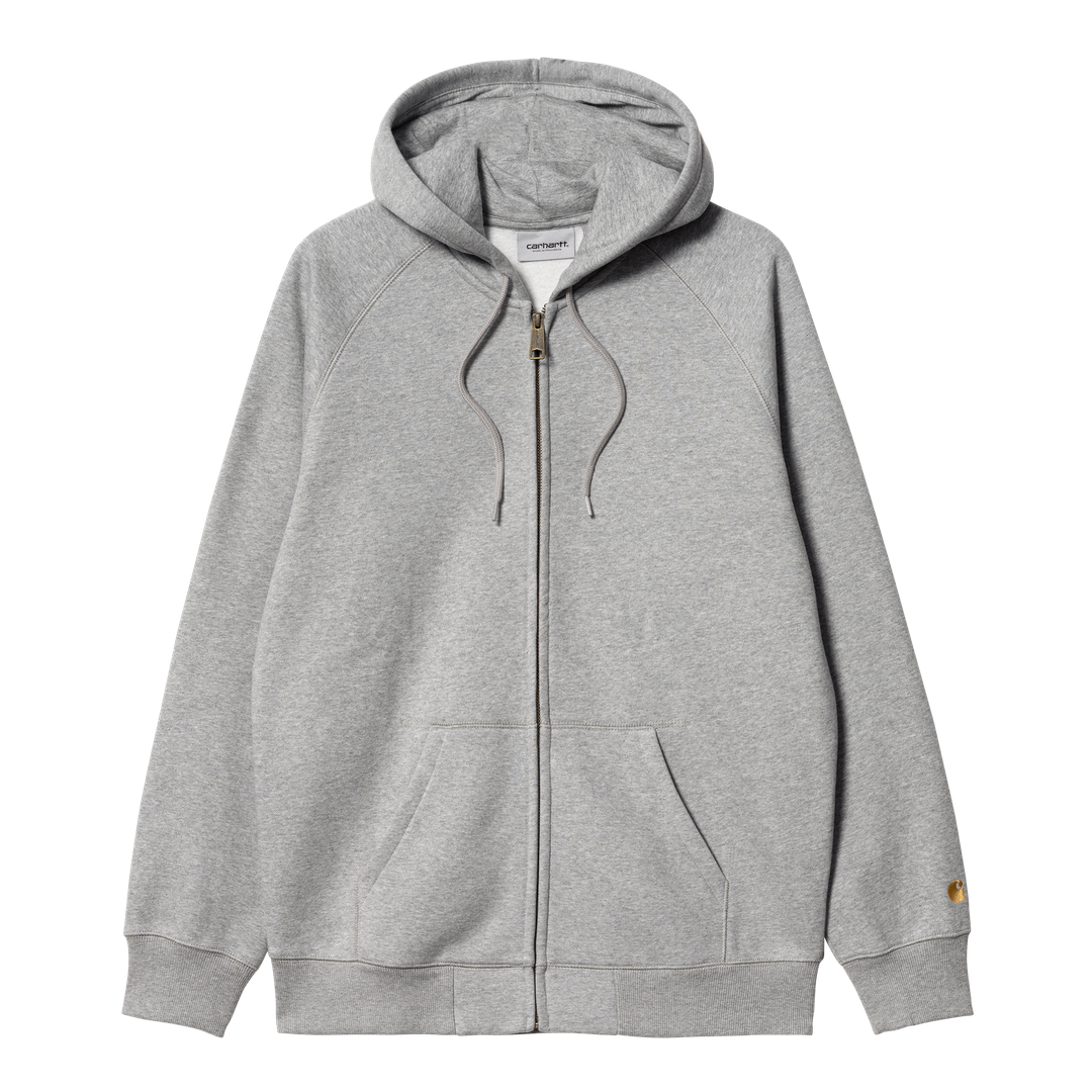 Carhartt WIP Hooded Chase Jacket (grey heather / gold) | 43einhalb