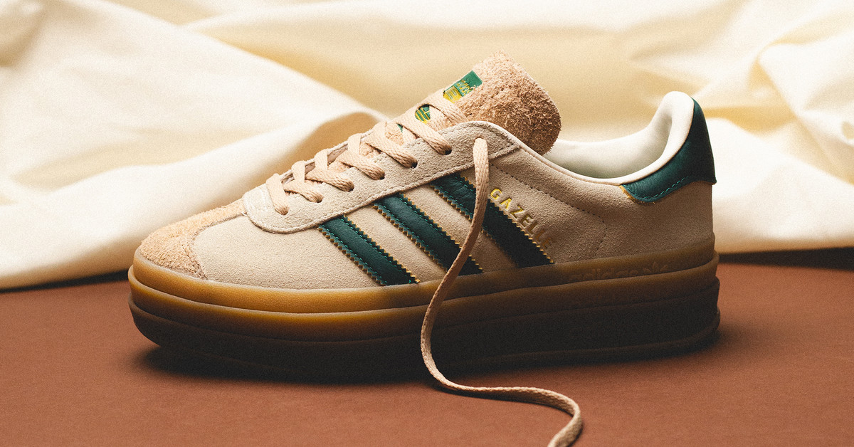 adidas gazelle silver green womens Adidas Gazelle Bold Magic Beige Collegiate Green – Newking Store