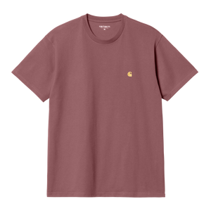Carhartt WIP S/S Chase T-Shirt (dusty fuchsia / gold)