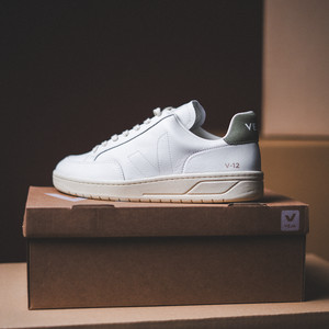 V-12 Stitch O.T. Leather (extra-white / white / kaki)