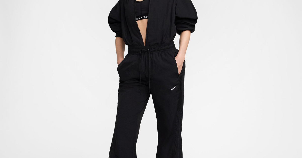 Nike Repel-Hose mit mittelhohem Bund und Reißverschluss (black