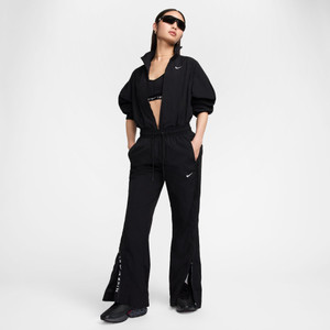 Repel trousers with mid-rise waistband and zipper (black / white)