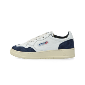 Autry Medalist Low W (goat / suede  / white / ink blue)