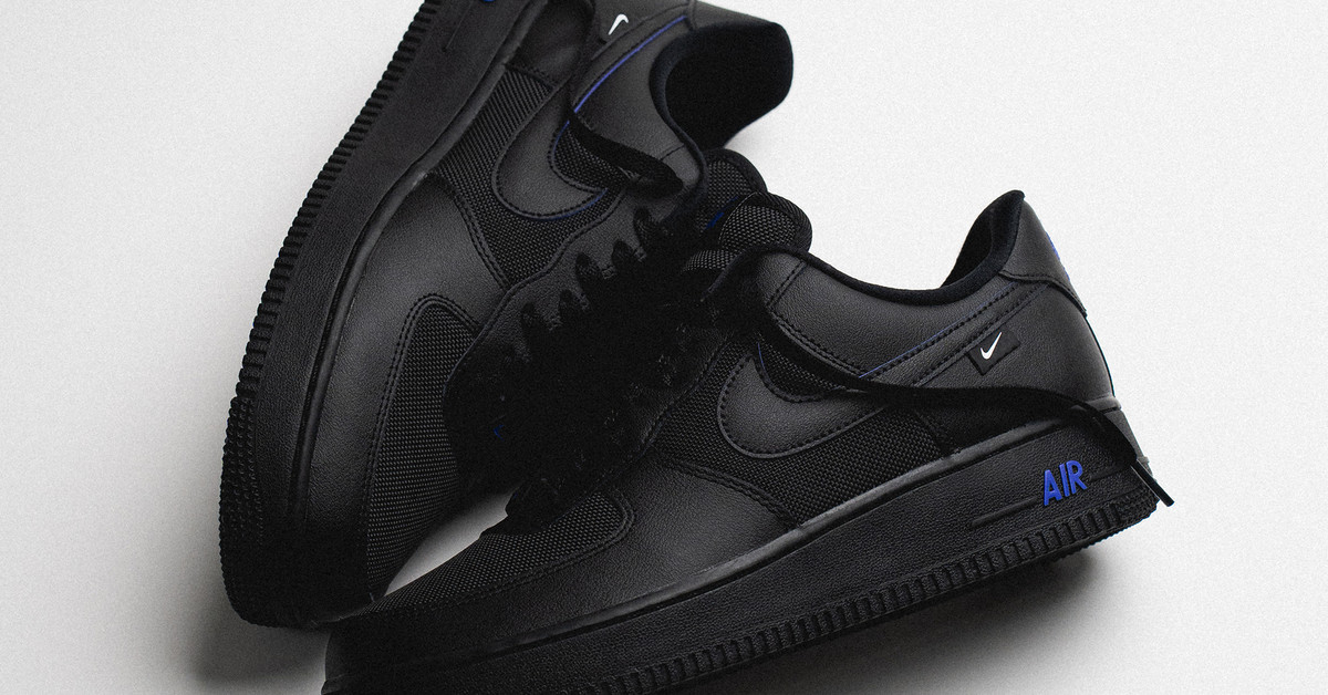 Nike Air Force '07 (black black astronomy blue white) 43einhalb  Sneaker Store