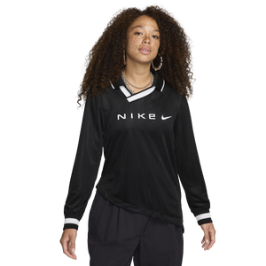Nike Dri-FIT Jacquard long-sleeved jersey (black / lt iron ore / white)