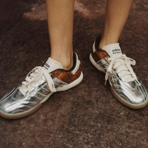 Wales Bonner Mainline Samba (metallic silver / orange)