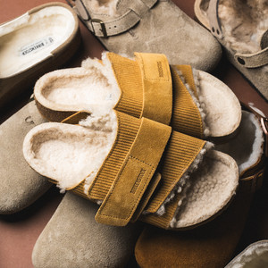 Kyoto Shearling Suede Leather/Fur Corduroy Cork Brown