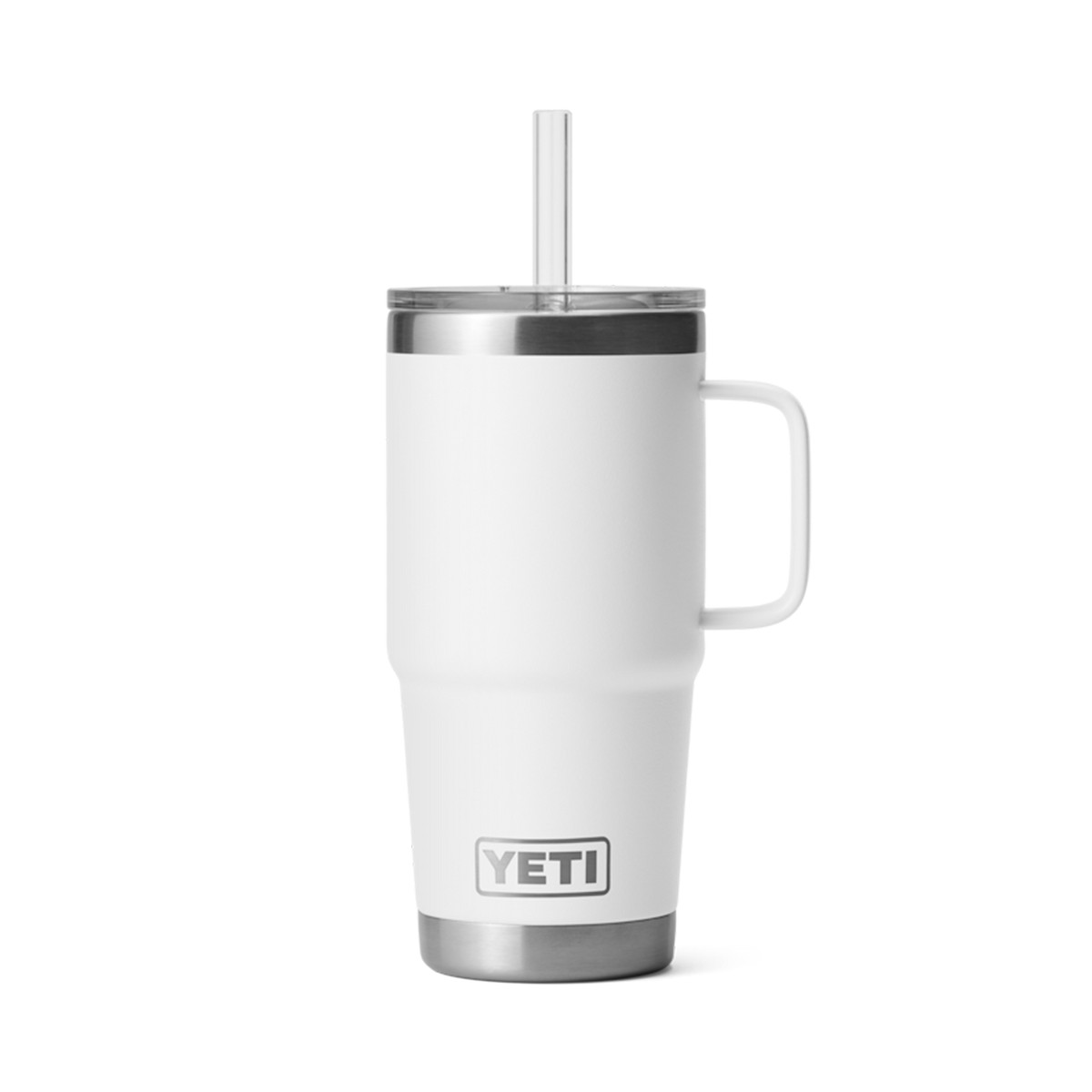 YETI RAMBLER 25 OZ /710 ml Trinkbecher mit Trinkhalm-Deckel (white) -