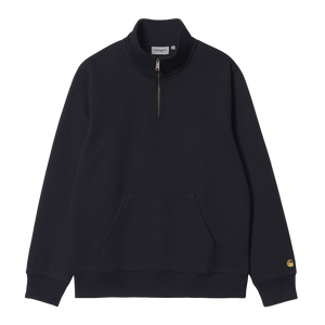 Carhartt WIP Chase Neck Zip Sweat (dark navy / gold)