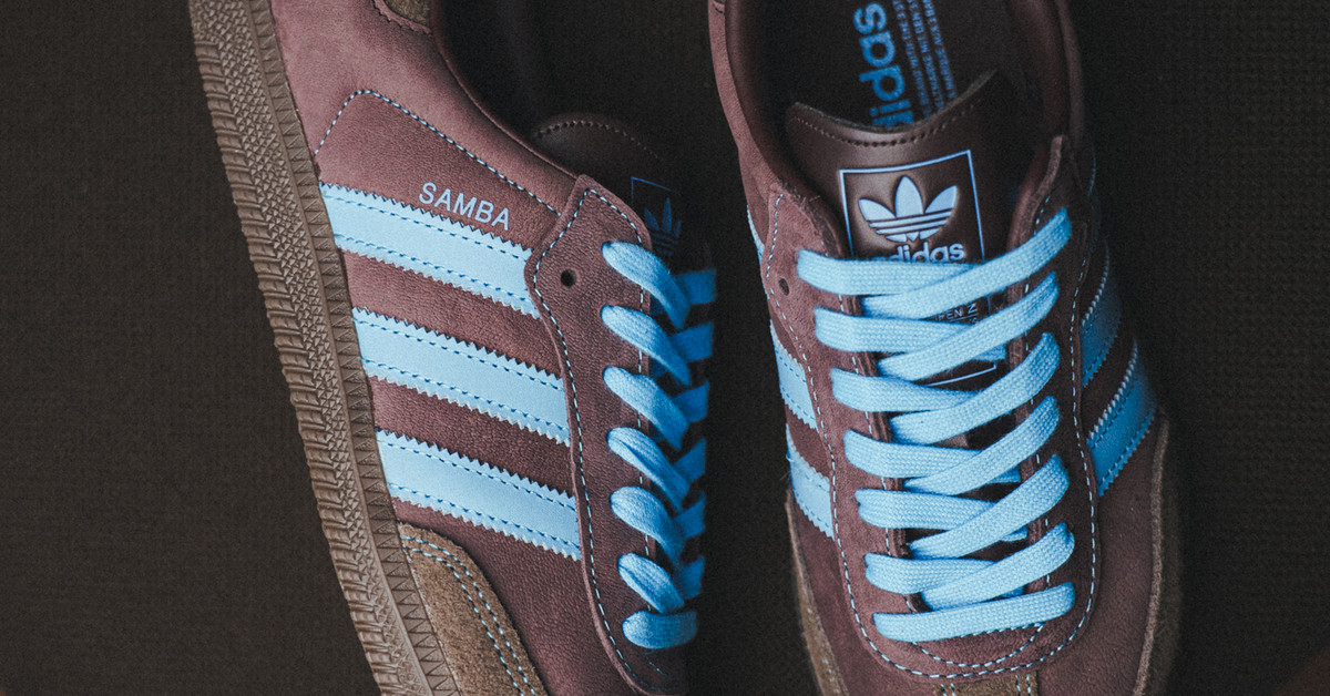 adidas Samba OG W (brown blue) 43einhalb Sneaker Store