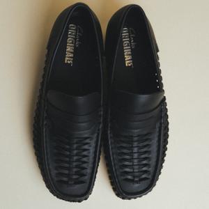WB Penny Weave (black leather)