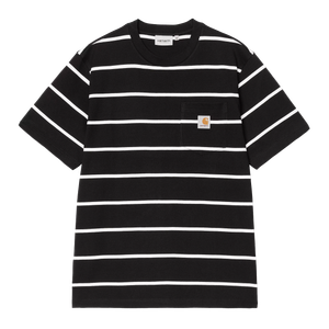 Carhartt WIP S/S Aiken Pocket T-Shirt (aiken stripe / black)