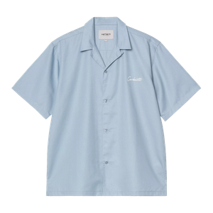 Carhartt WIP S/S Delray Shirt (frosted blue / white)