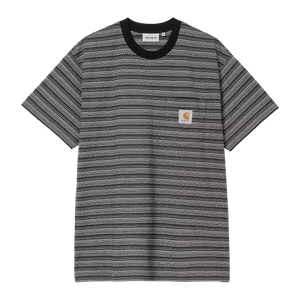 Carhartt WIP S/S Gellar Pocket T-Shirt (gellar stripe / black)