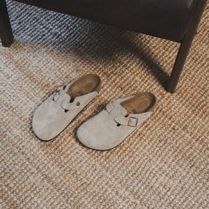Boston Suede Leather Taupe