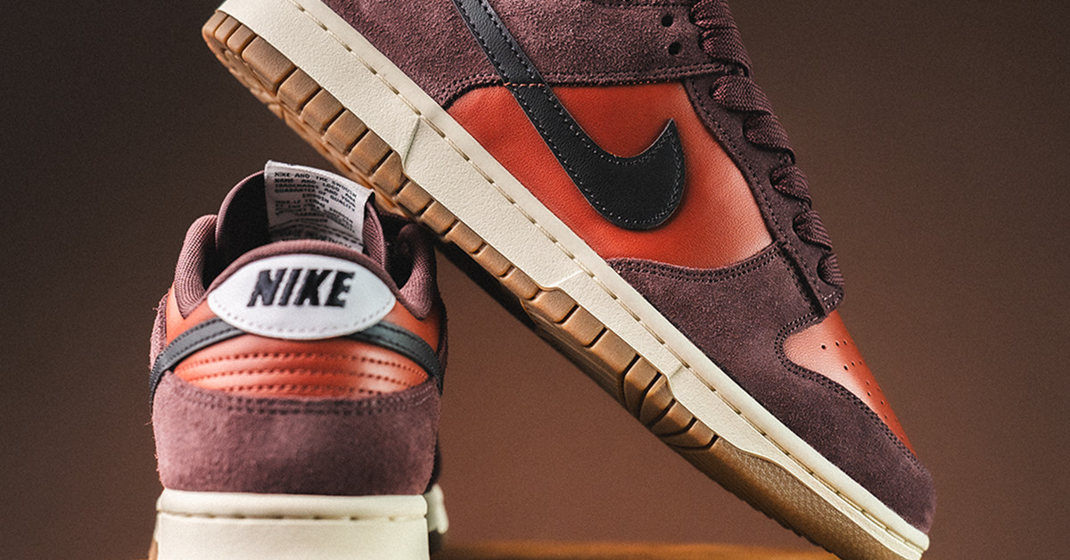 国内配送 NIKE DUNK LOW RETRO SE MARS STONE/BURGUNDY CRUSH Nike Dunk Low Retro SE (mars stone / black / burgundy crush