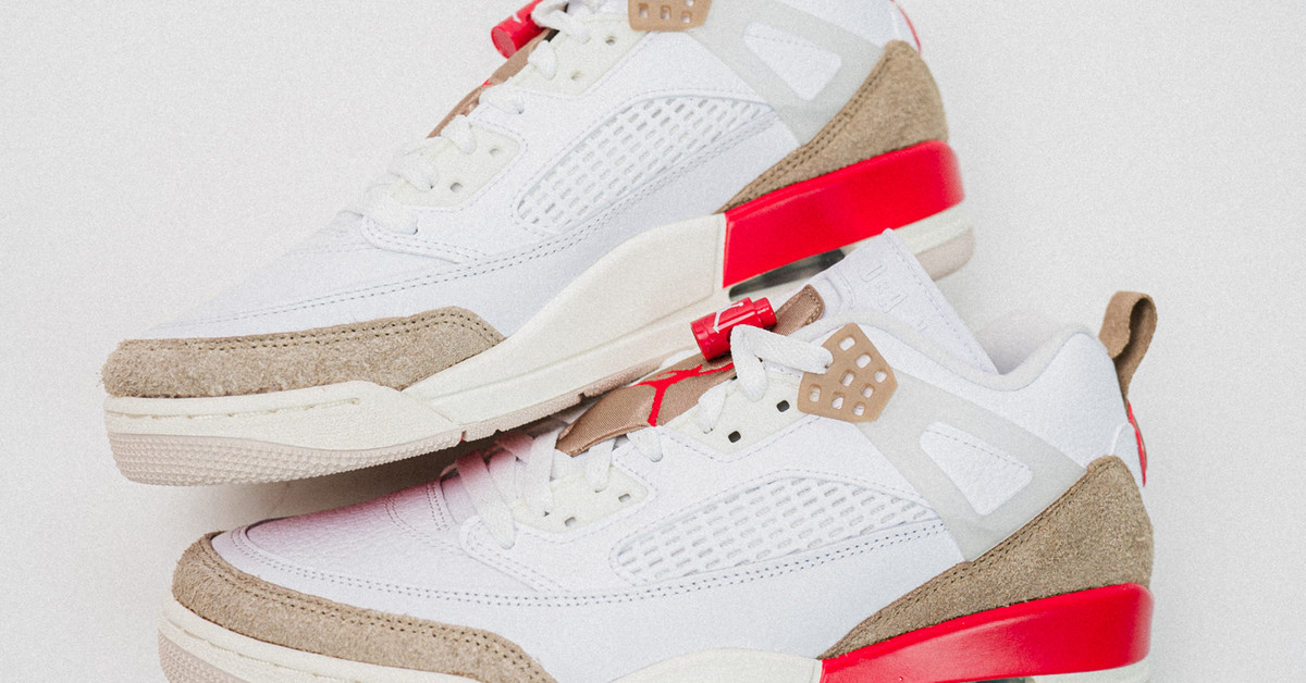 Jordan Spizike Low (white / desert camo / sail / fire red