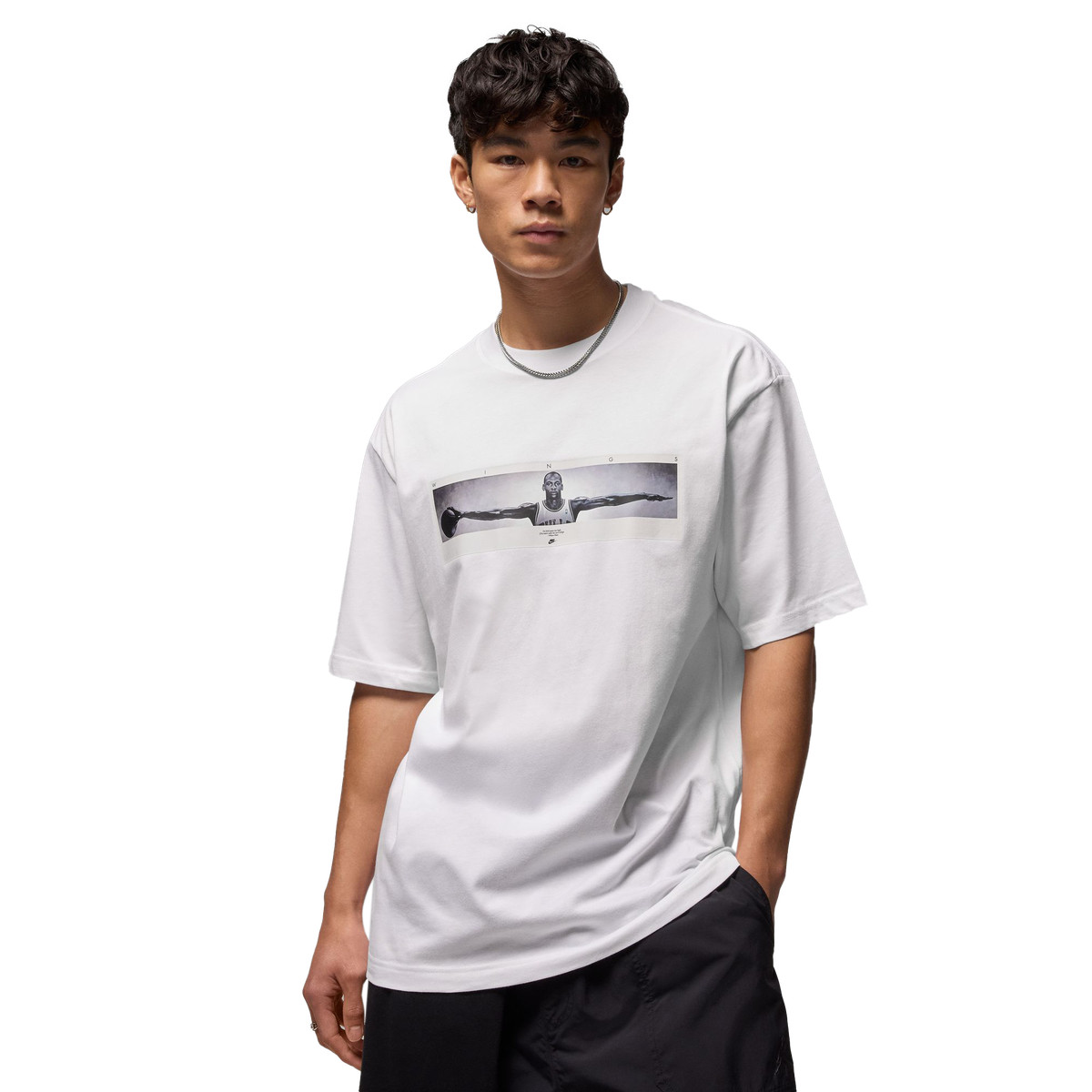 Jordan Men's Photo T-Shirt weiß S - T-Shirts & Tops