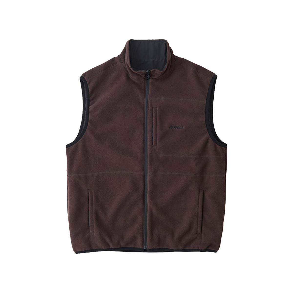 Gramicci Thermal Fleece Reversible Vest braun S - Jacken & Westen