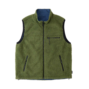 Gramicci Reversible Sherpa Vest (olive / dusty navy)