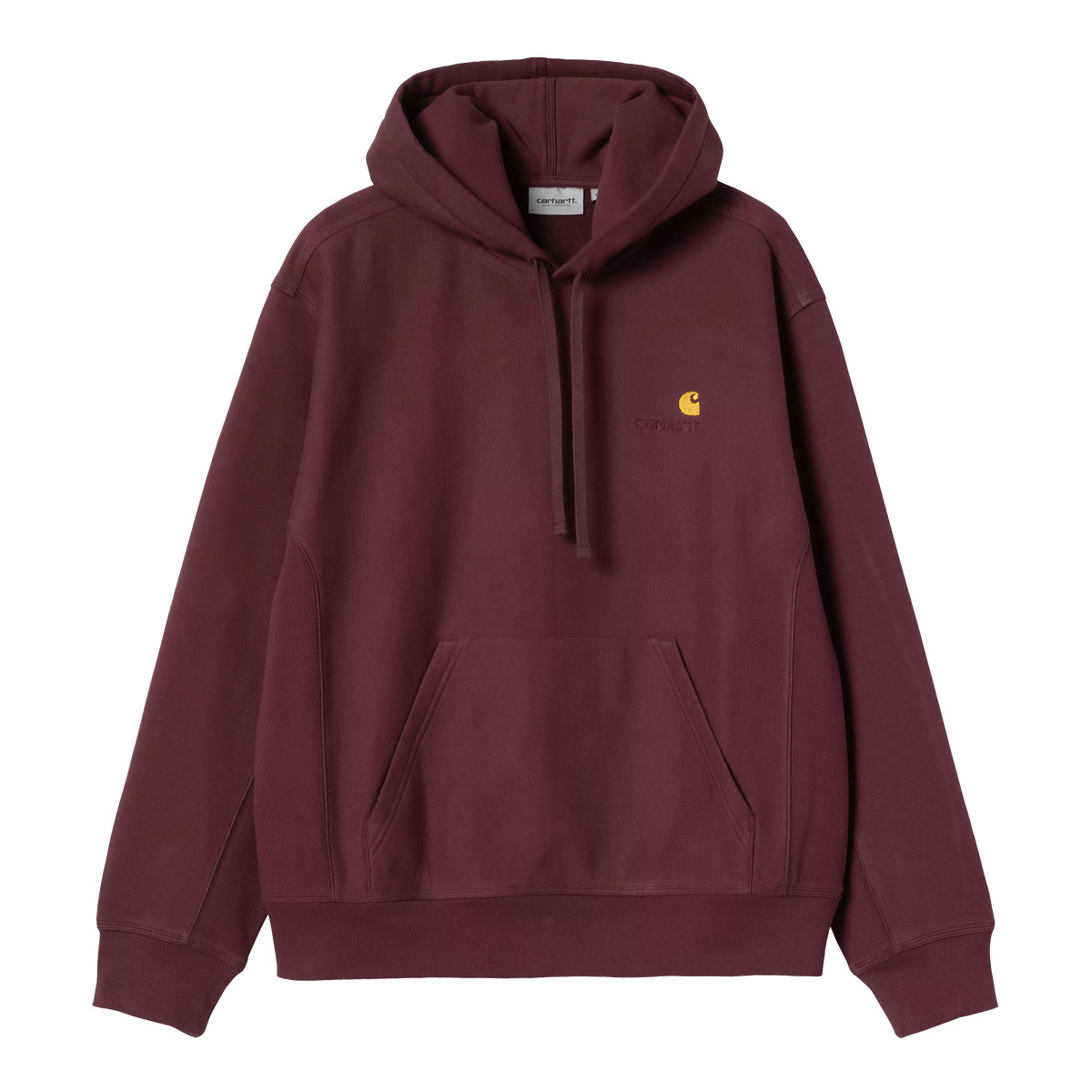 Carhartt WIP Hooded American Script Sweat rot M - Hoodies & Zip Hoodies