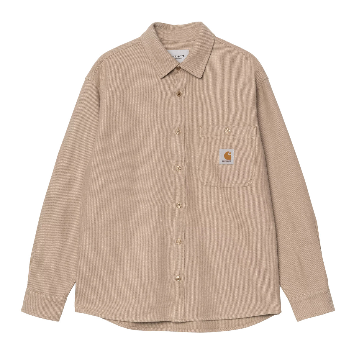 Carhartt WIP L/S Edgar Shirt beige S - Hemden