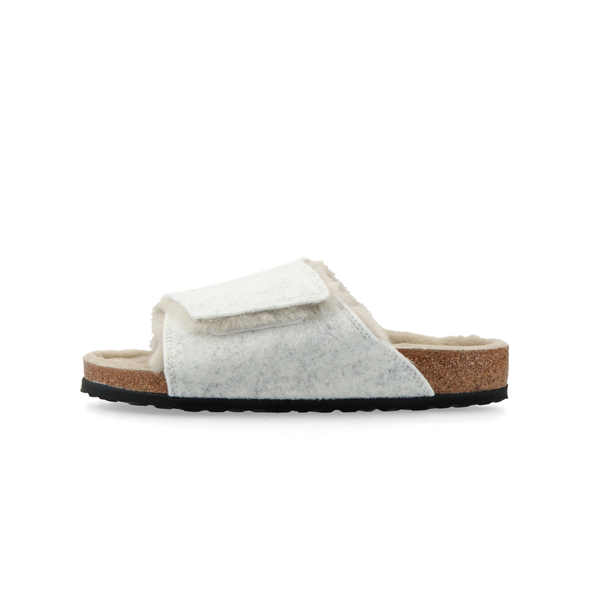 Birkenstock Solana Shearling Felt "Oyster"grau 37 - Sneaker