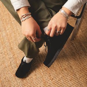 Wallabee Black Suede