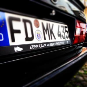 „KCAWS“ Kennzeichenhalter 2 Stk. (schwarz)