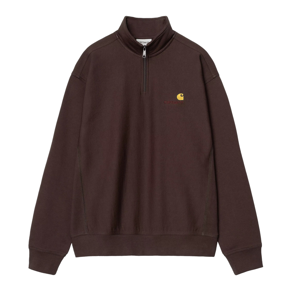 Carhartt WIP Half Zip American Script Sweat (palisander) - M