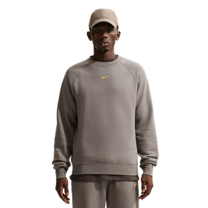 Nike NOCTA CS Fleece-Sweatshirt (olive grey / yellow ochre)