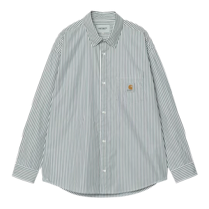 Carhartt WIP L/S Daldry Shirt (daldry stripe / office blue / wax)