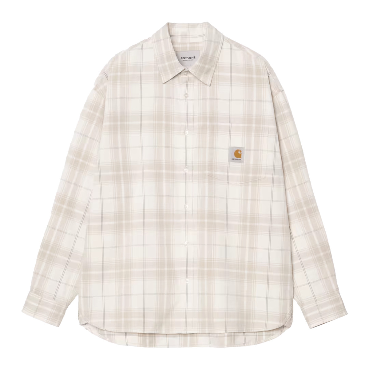 Carhartt WIP L/S Wilber Shirt beige XL - T-Shirts & Tops