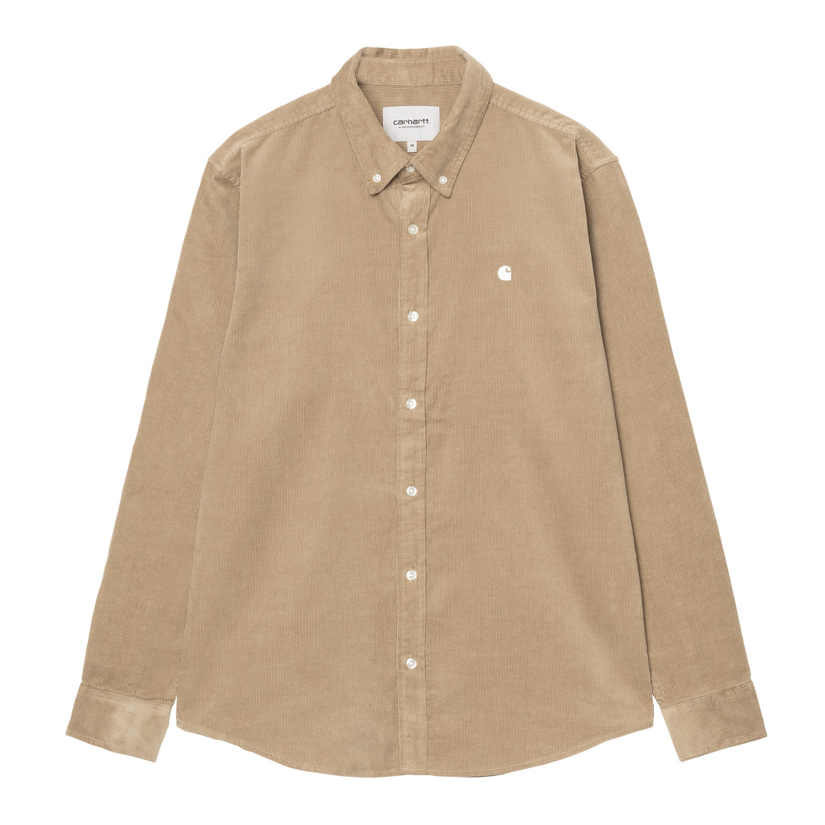 Carhartt WIP L/S Madison Fine Cord Shirt beige 2XL - Hemden