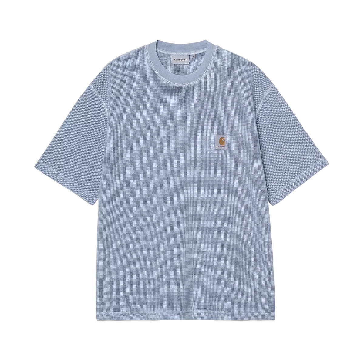 Carhartt WIP S/S Nelson Waffle T-Shirt cyan / hellblau L - T-Shirts & Tops