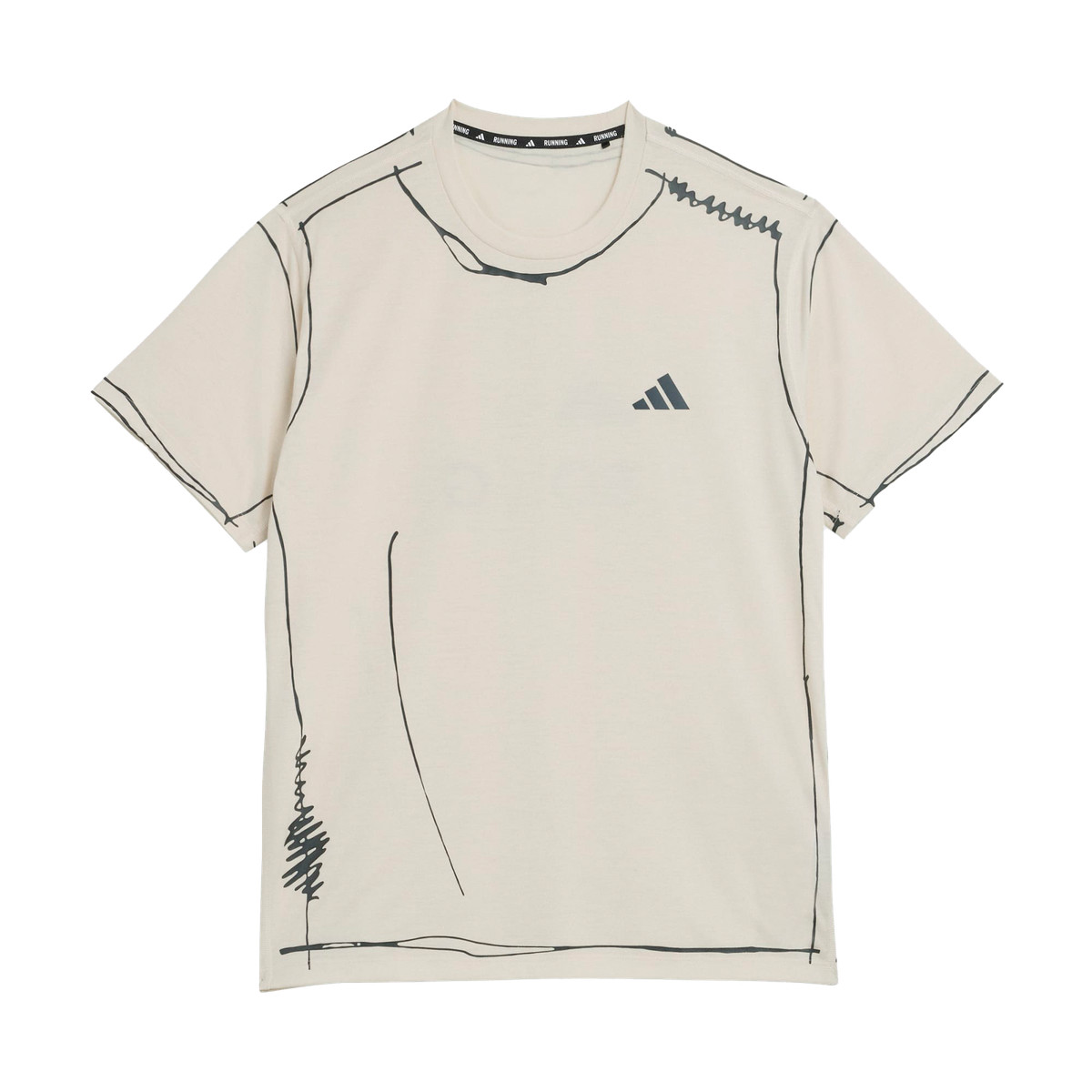adidas ADI365 Song for the Mute Running Unitefit T-Shirtbeige XL - T-Shirts & Tops