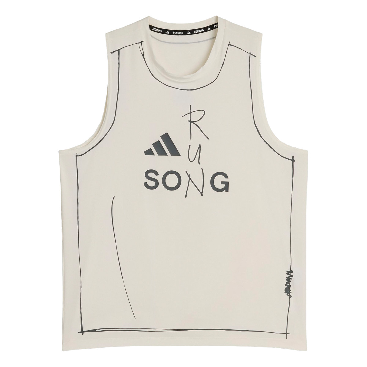 adidas ADI365 Song for the Mute Running Tank beige XL - T-Shirts & Tops