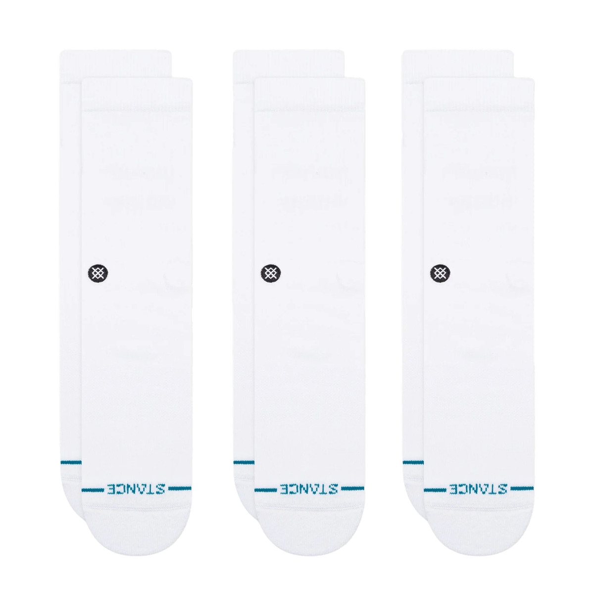 Stance Socks Icon 3er Pack Socken weiß S - Socken