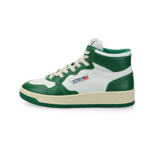 Autry Medalist Mid W (leat / leat / white / green)