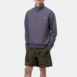 Half Zip American Script Sweat (shady purple)