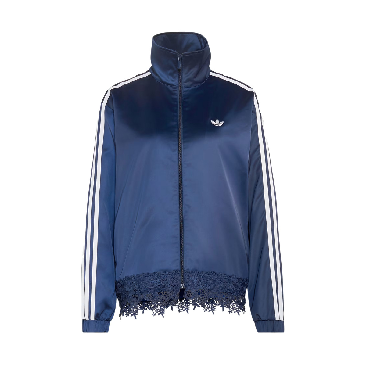 adidas Firebird Satin Lace Track Top Loose blau / navy M - Jacken & Westen