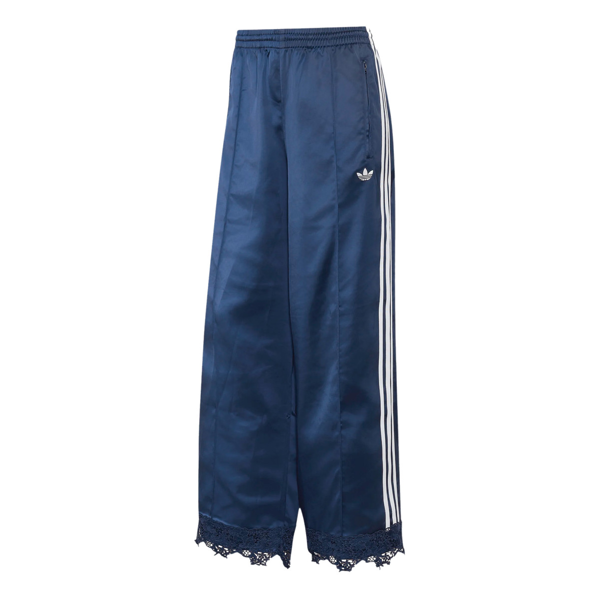 adidas Firebird Satin Lace Track Pants Loose blau / navy XS - Bekleidung Women