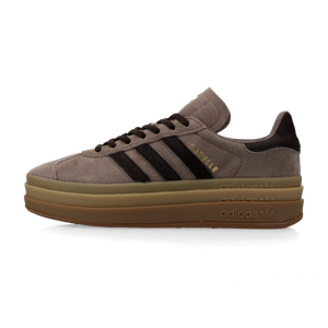 adidas Gazelle Bold W (earth strata / aura coral / gold metallic)